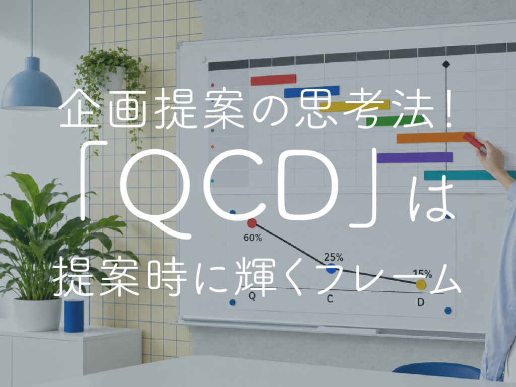 企画提案の思考法！「QCD」は提案時にこそ輝くフレーム